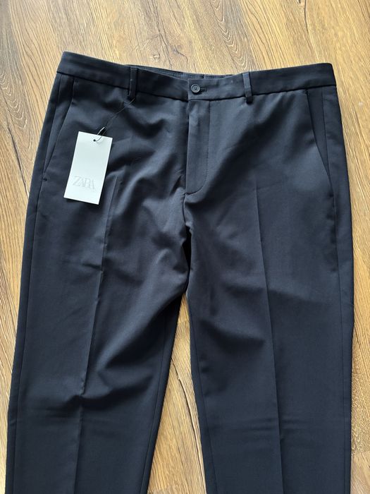Pantaloni eleganti de costum Zara 42 XL barbati