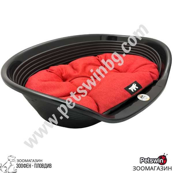 Легло за Куче/Коте - Черно-Червено- 2 размера- Siesta Deluxe- Ferplast