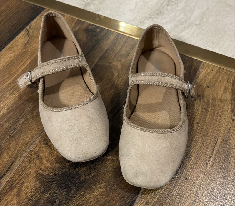 Balerini piele intoarsa Zara marimea 30