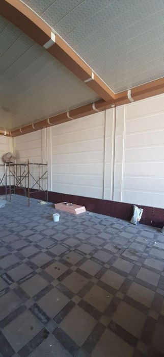 Травертин фасадные работы