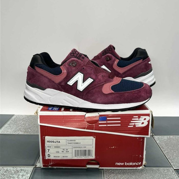 Кроссовки New Balance 999 Burgundy Suede Made in USA! Новые в коробке!