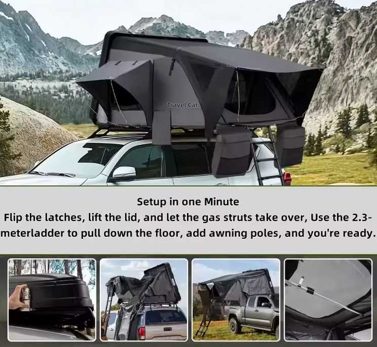 Cort plafon auto cu Capac ABS , Discover MAX 1.64×2.16 m , impermeabil