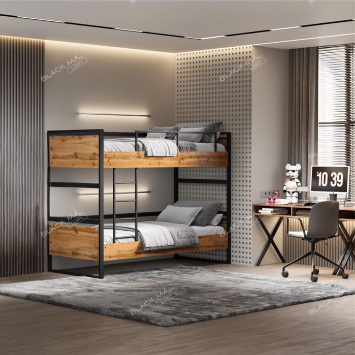 Двухъярусная Металл Кровать KINGS, Loft krovat металл крават калават