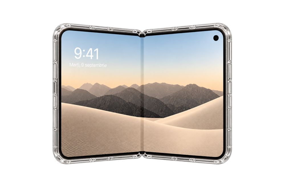 Husa de Protectie Transparenta pentru iPhone Duo, MagSafe, Slim, Pliabila, Margini Ridicate