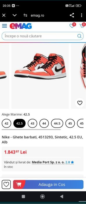 Vând Jordan 1 Mid Turf Orange