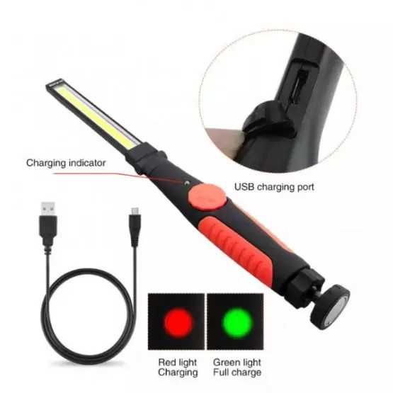 Презаредима работна лампа с чупеща глава BL-W55 ,  410 лумена