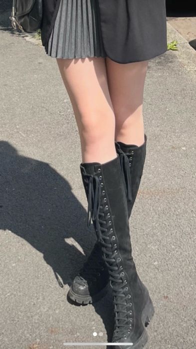 Cizme piele fara toc Musette