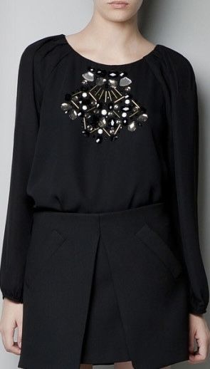 ZARA риза с камъни
