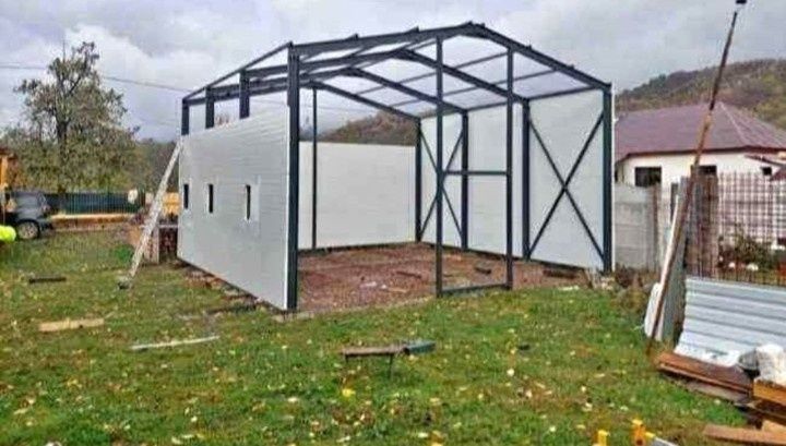 Vând hală metalică 6x 10