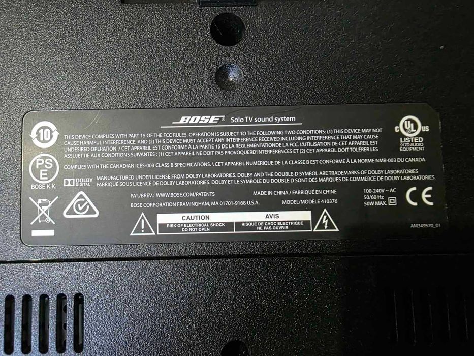 Bose solo tv sound system