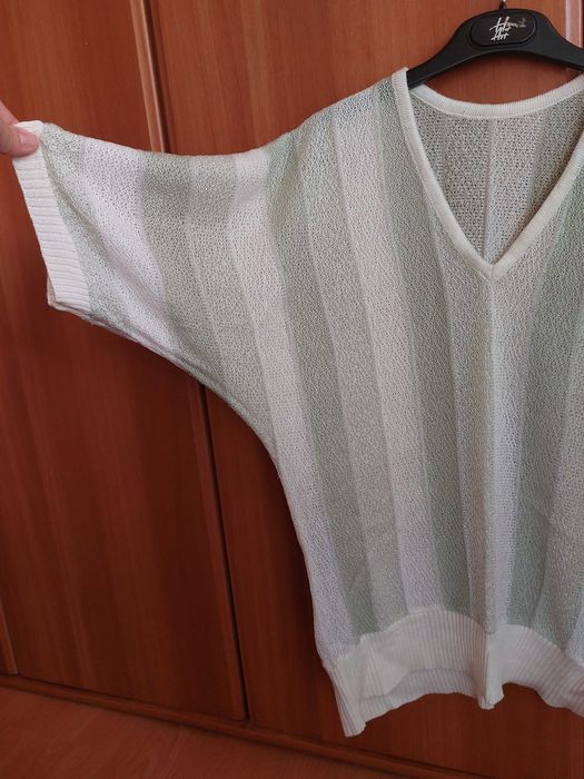 Bluza de ocazie cu fir argintiu