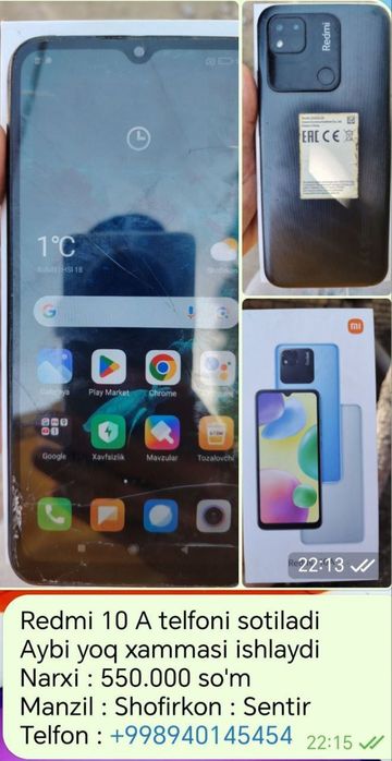 Redmi 10 A Telfoni sotiladi