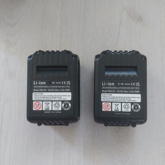 КОМПЛЕКТ 2 бр. Батерии 18V / 20V MAX 5.0Ah Li-ion (PBA18V) – за Bosch, Gardena и др.