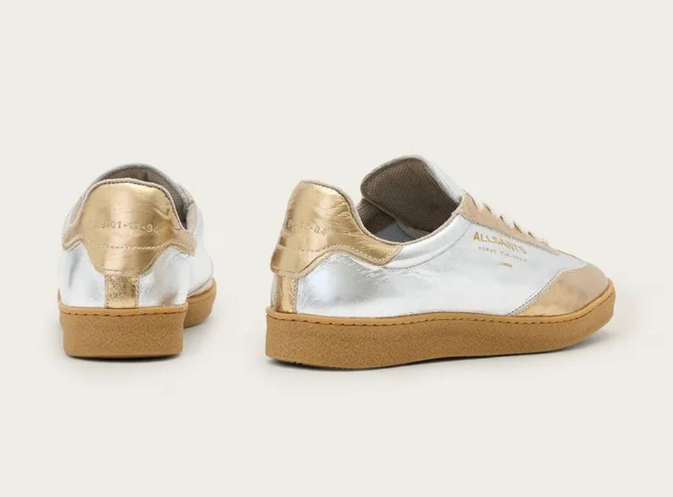 Нови кожени маратонки AllSaints Thelma Metallic Sneaker 38