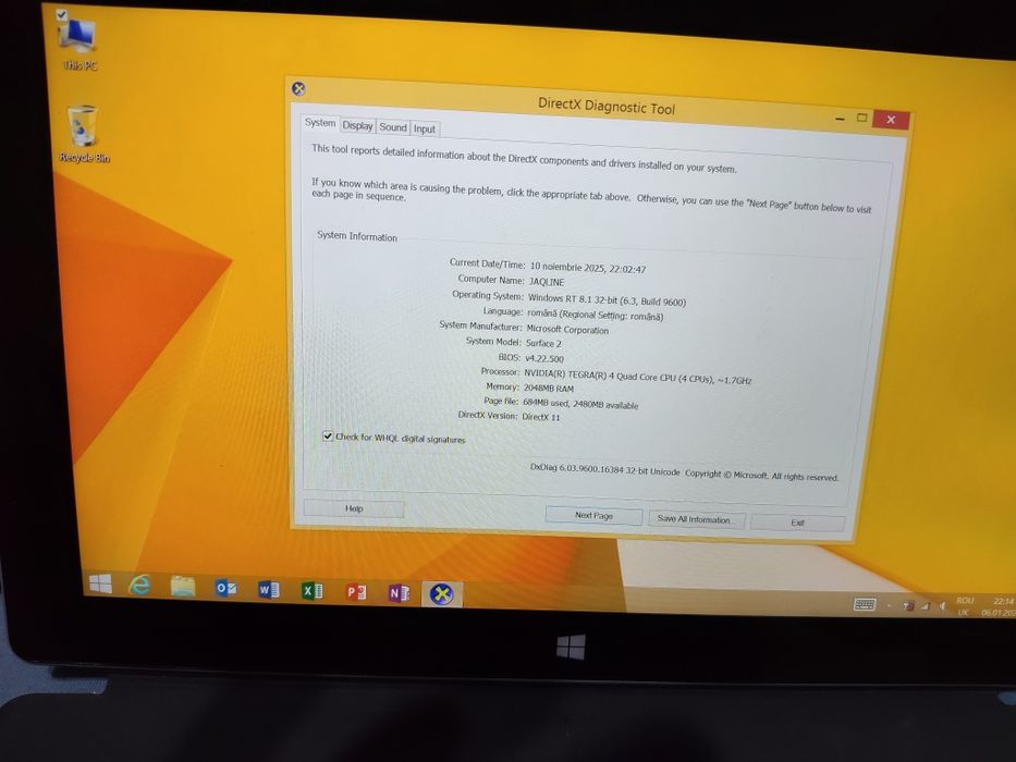 Microsoft surface 2 / Microsoft Windows Rt