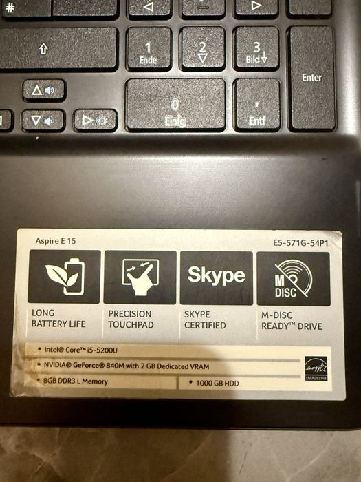 Laptop ACER Aspire E15