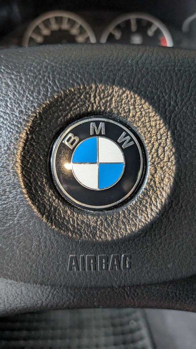 Volan BMW E39 E38 E53 multifuncțional lemn + piele cu airbag