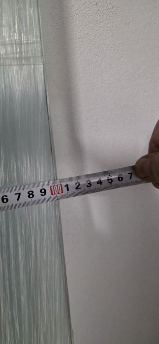 Масивна дървена маса за хранене със стъклен плот 100х200 разтегателна