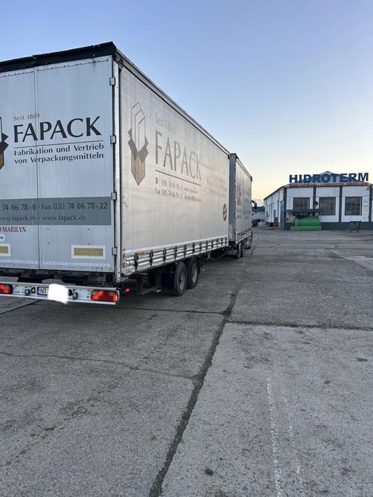 Camion MAN TGA 26.430 + remorca ACKERMANN GALVANIZATA cu prelata