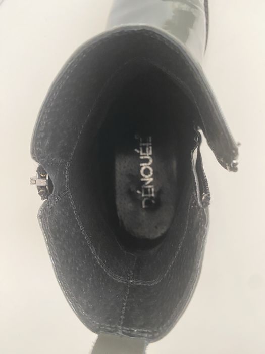 Botine de primavara, 37, piele lăcuită, brand DENOUEE (ca noi)