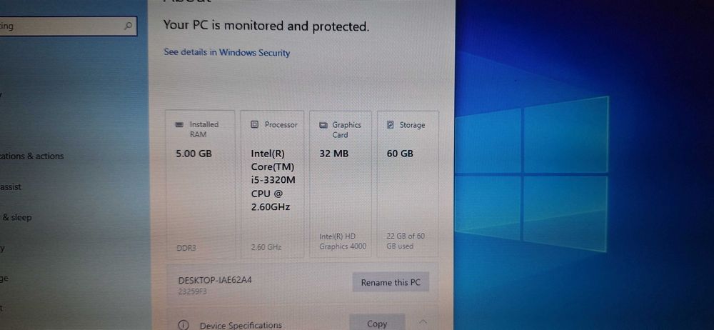 Laptop diagnoza Lenovo i5 SSD celular, cu docking ventilator defect