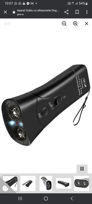 Aparat cu ultrasunete ,laser si lanterna pentru a indeparta ciini