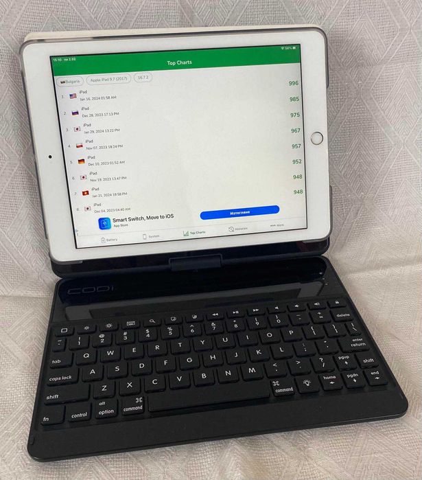 Комплект 9,7" Таблет Apple iPad и Bluetooth кейс/клавиатур Codi- 6 в 1