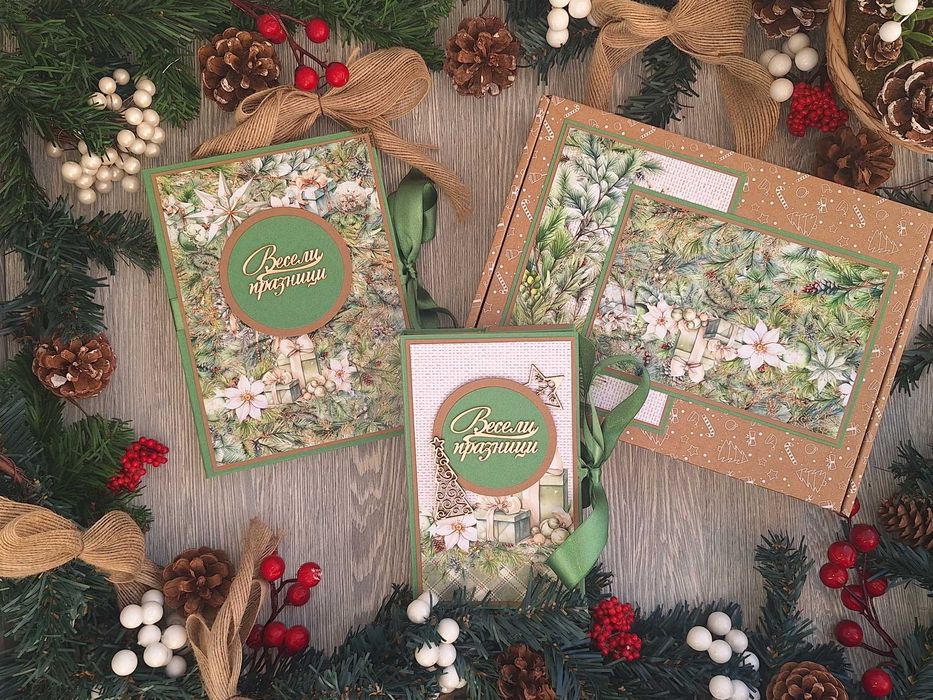 Коледни комплекти „Коледна магия в спомени и сладост“, ръчна изработка