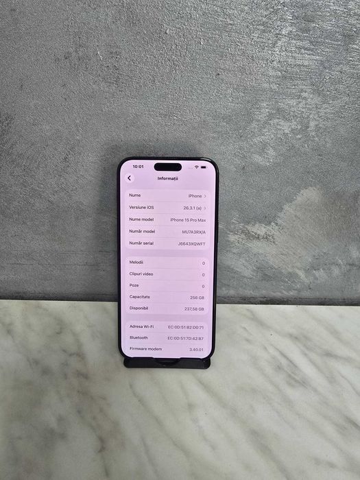 iPhone 15 Pro Max 256GB Blue Baterie 87 % Bmg Amanet 100850