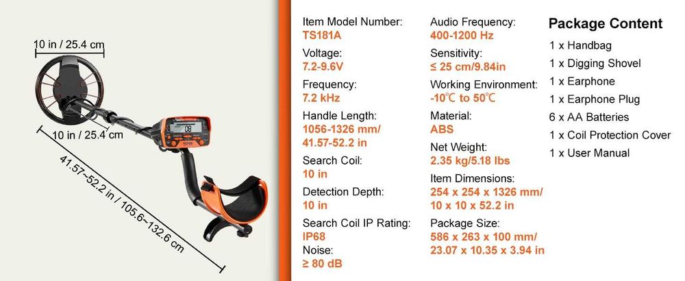 Металотърсач Металдетектор водоустойчив златотърсач злато монети