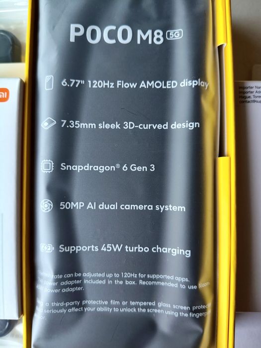 Vând telefon Poco M8 5G - 8GB RAM și 256GB Stocare + Bonus