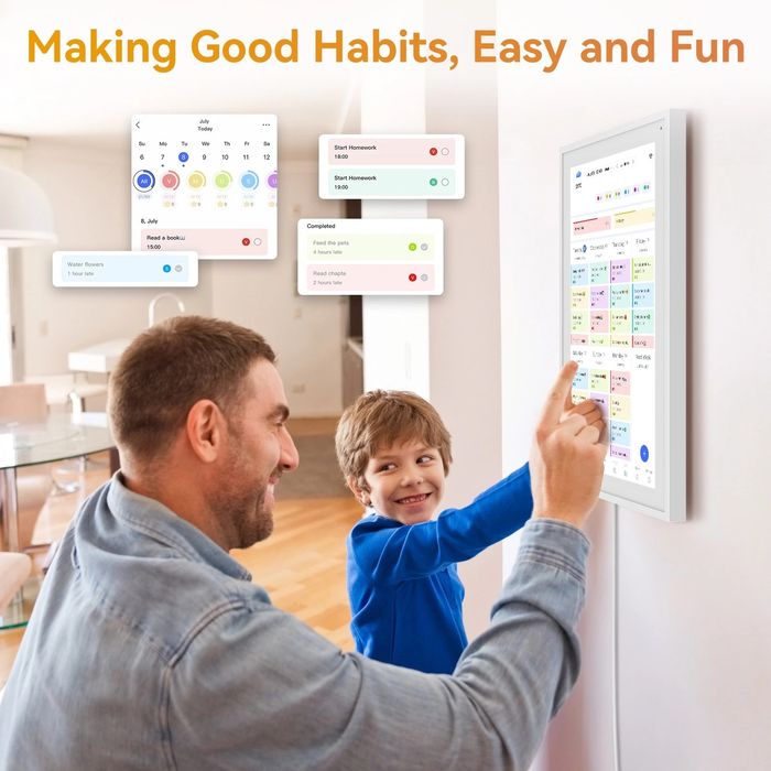 Многофункционална 15.6-инчова , фоторамка, календар, стенен планер