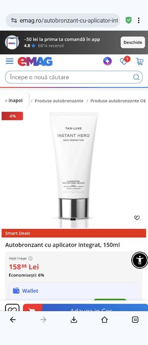 Autobronzant Tan-lux Instant Hero