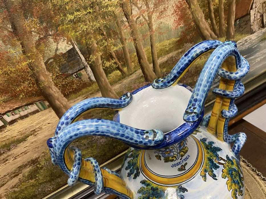 Испанска керамична ваза Talavera Josefina 1960 1975 Испания голяма