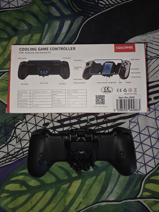 Gamepad / Controller CoolShark JK02 cu sistem de răcire, Android / iOS