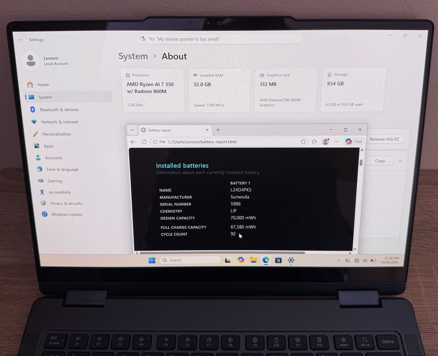 Lenovo Yoga 7 AMD Ryzen 7 AI 350 - 32GB 1TB - OLED ! 2in1 x360 Slim