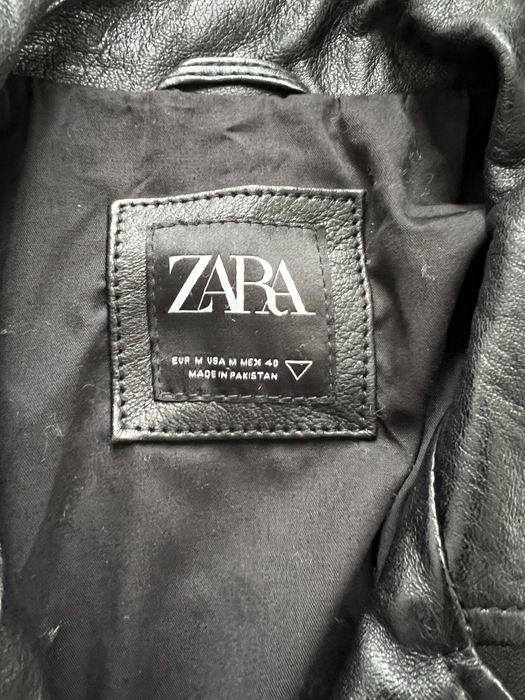 Jacheta biker piele naturala Zara