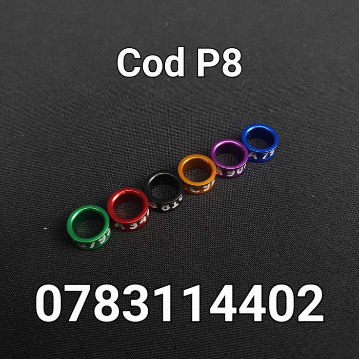 Inele de 6mm-Aluminiu-Papagali Nimfe Perusi Ara Canar Vrabie Pasari-P8