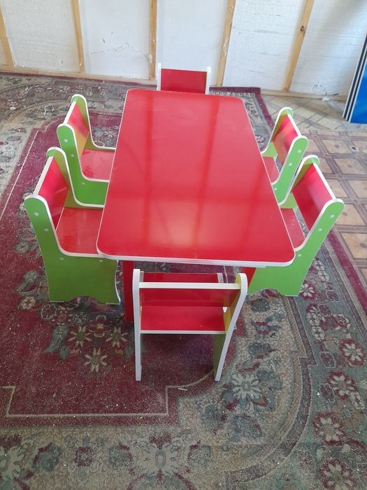 Болалар богчалари учун 6уринлистол,стул