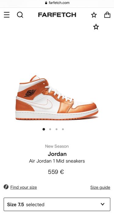 Adidasi Nike Air Jordan 1 Mid SE "Metallic Orange,noi.