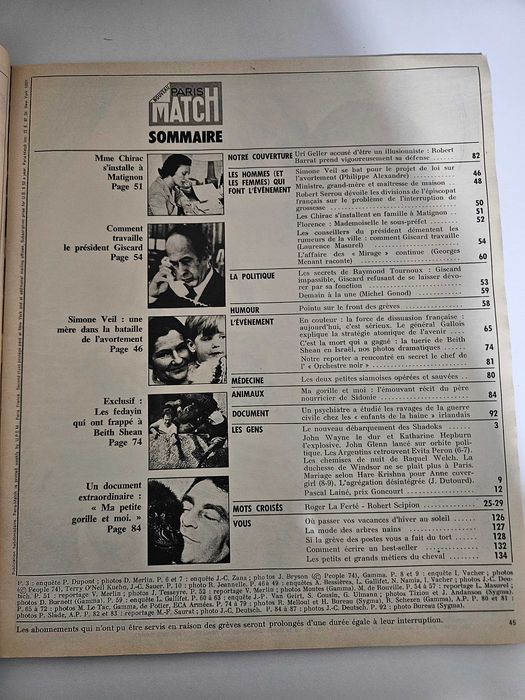 Paris Match Uri Geller 1976
