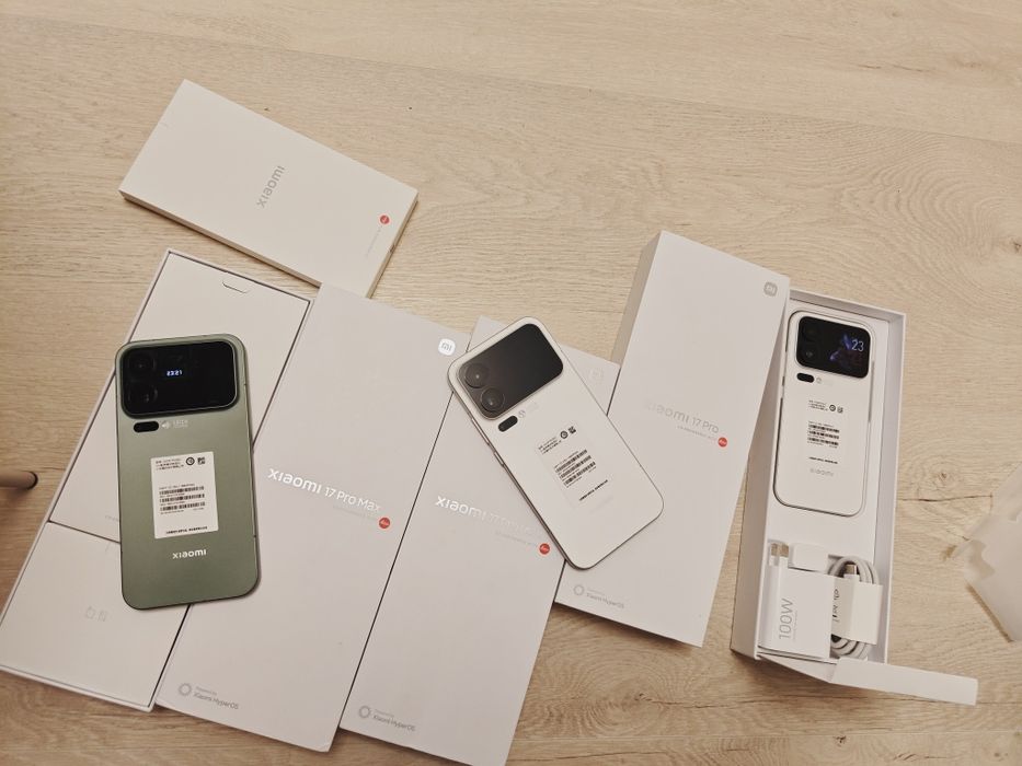 Чисто нов Xiaomi 17 PRO Max 16/512/1024GB с двоен селфи дисплей, Esim