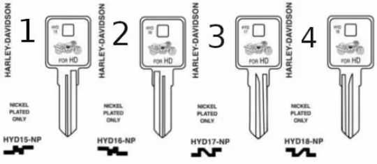 ключ заготовка за Харлей Спортстер Harley Davidson Sportster