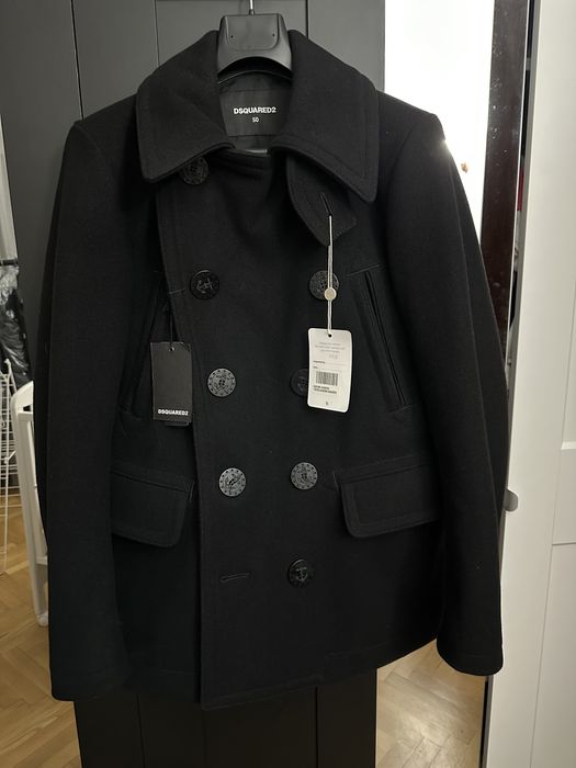 Palton scurt negru Dsquared2 (marimea 50)