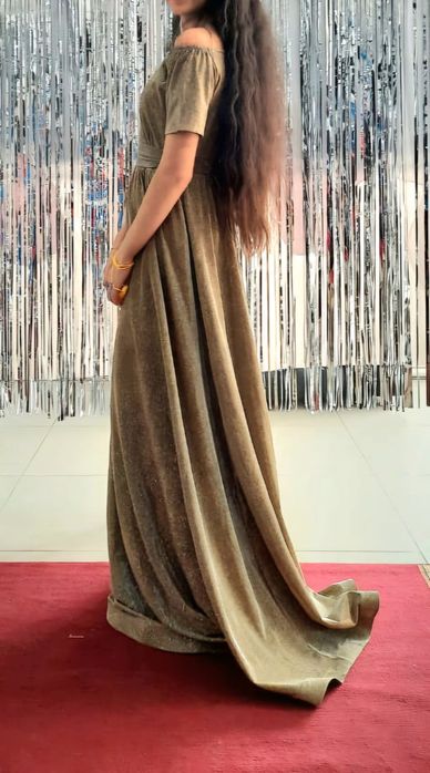 Платье вечернее, золотое