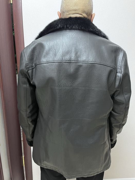 Продается кожаная дубленка с норкой