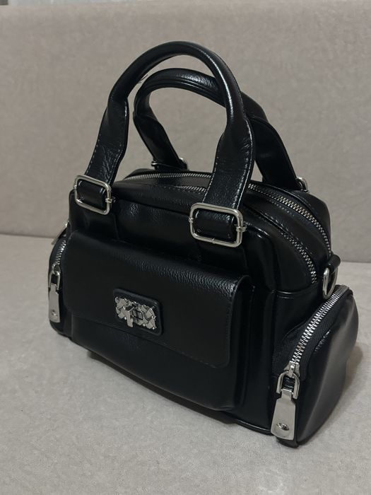 Сумка черная кожа