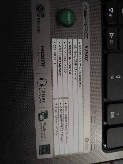 Лаптоп Acer Aspire 5750 z