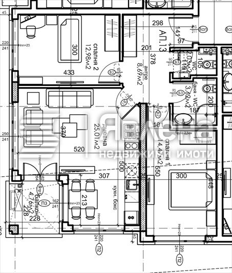 Продава се Тристаен апартамент в София, Карпузица - 97 кв.м за 1735 €/кв.м - Снимка #1
