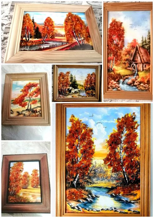 Картина Янтарь инкрустация